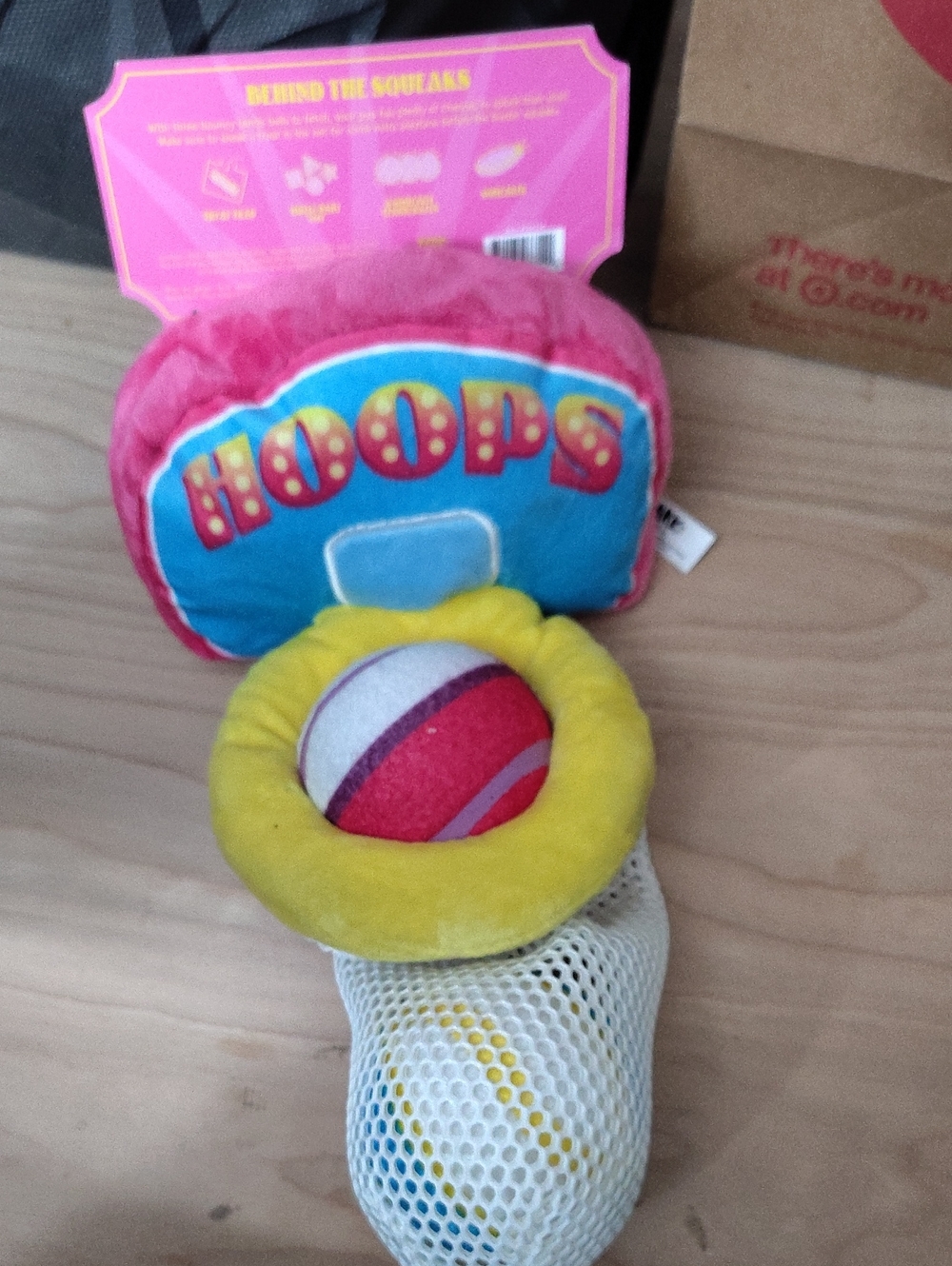 Plush Hoops Basketball Toy for Kids - Pink, Blue, Yellow
